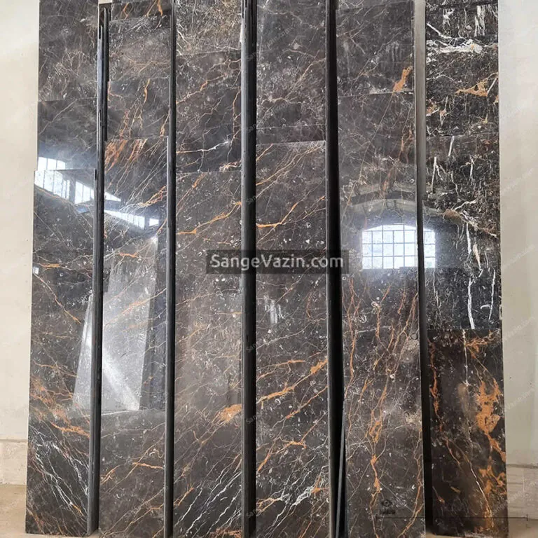 golden black marble stone tiles