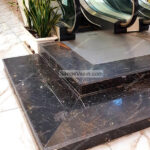 golden black marble stone stairs