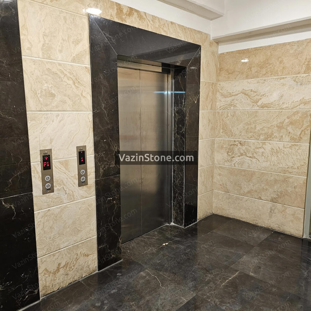 spider marble on elevator marble and floor