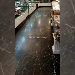 Najafabad black marble on floor