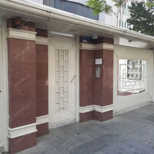 red granite in building door