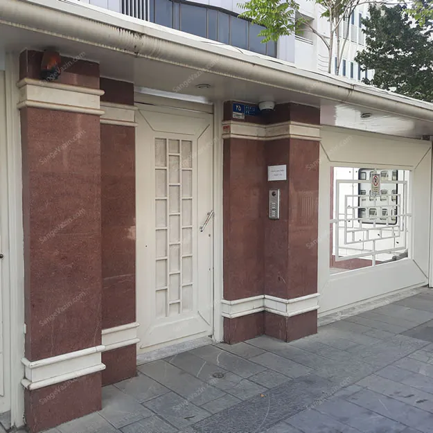 red granite in building door