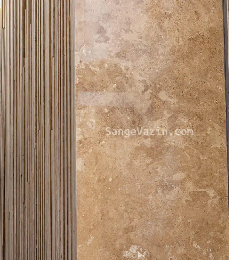 facade travertine light brown kashan