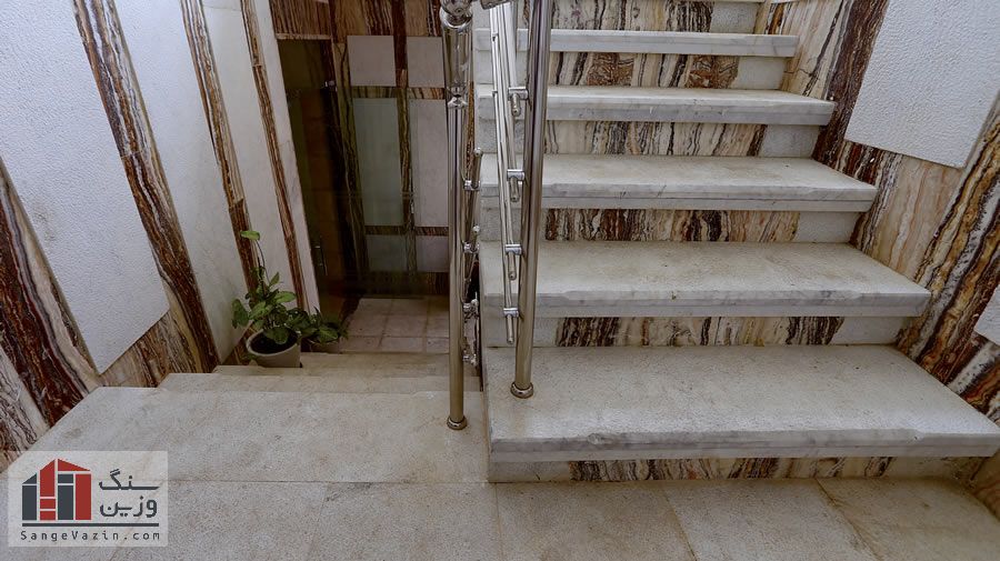 Marble in stairs and floor