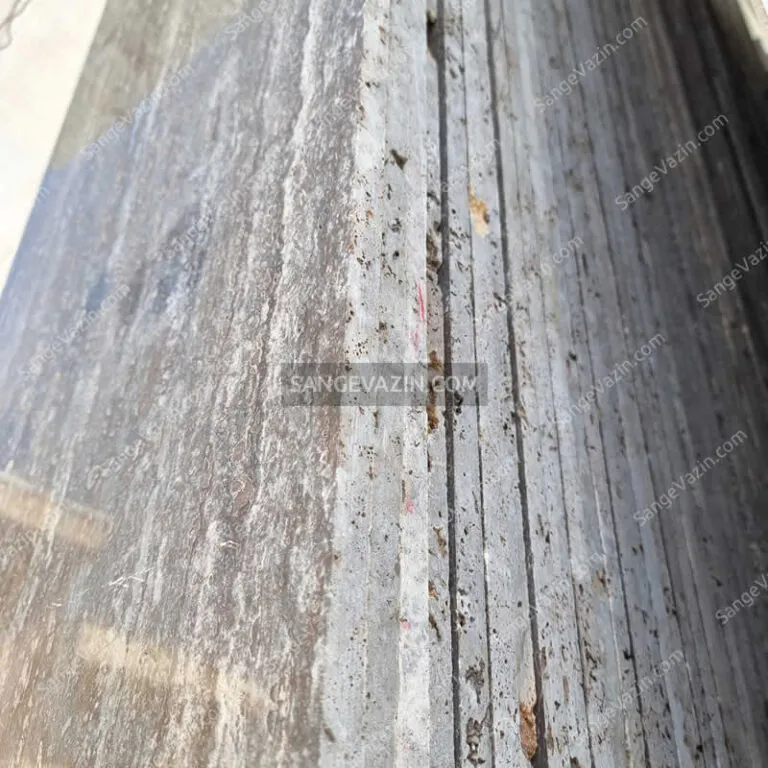 inside texture of silver travertine