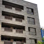 silver Azarshahr travertine on facade