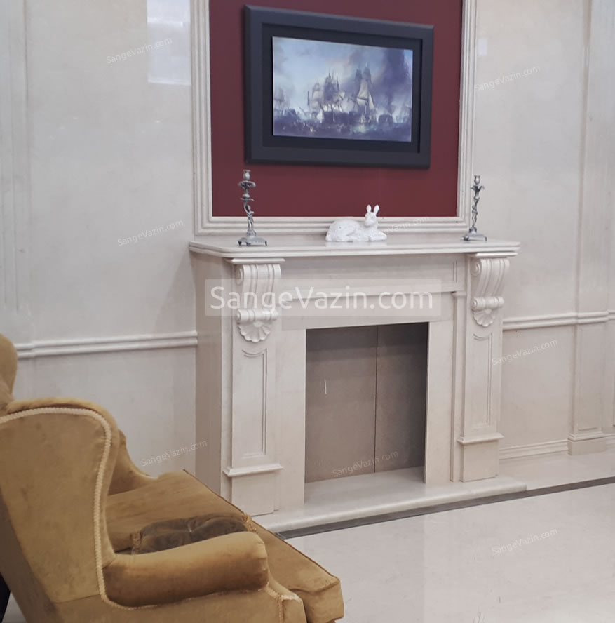 stone fireplace