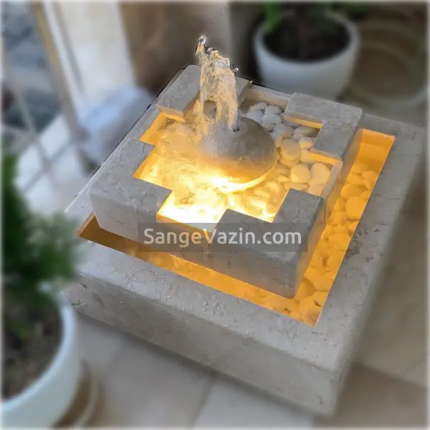 Chalipa stone fountain's lighting