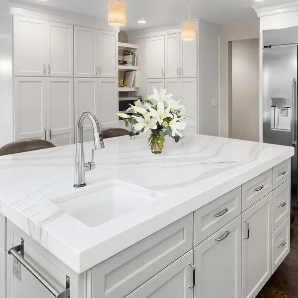 white kitchen countertop
