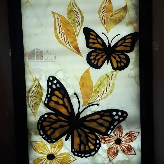 butterfly pattern inlay