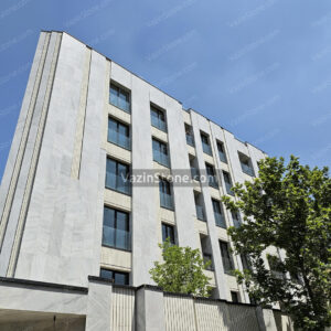 crystal white stone in facade building