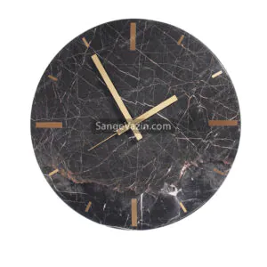 golden line stone clock picture