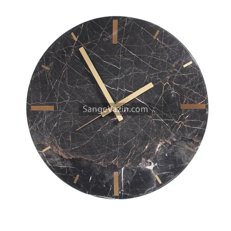 golden line stone clock