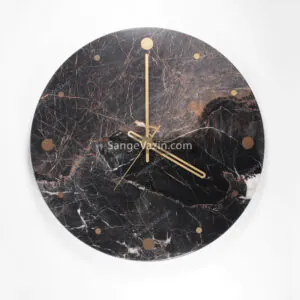 golden line stone clock