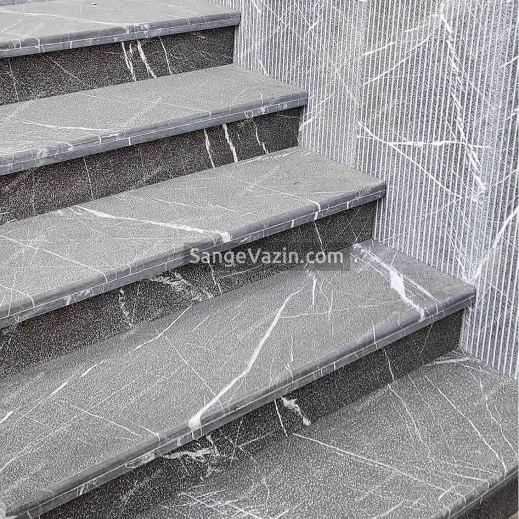 pietragrey bushhammer finished - stairs and wall veneer