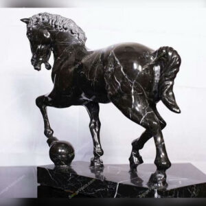 black horse statue
