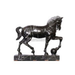 Black Horse Stone Sculpture