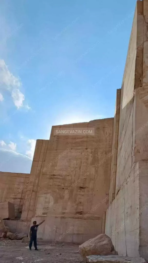 travertine stone quarry in Iran