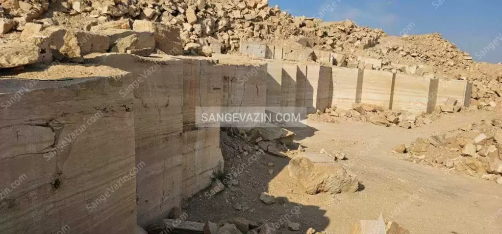 travertine stone quarry in Iran