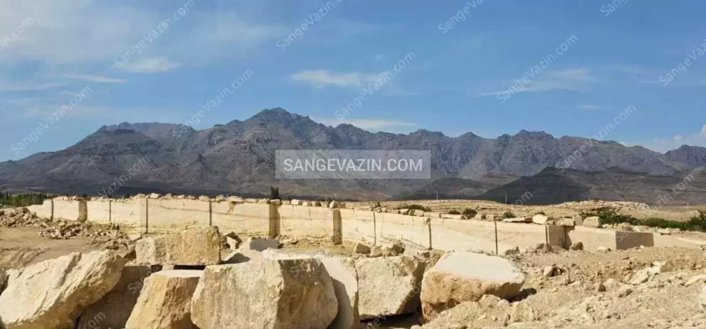 travertine stone quarry in Iran