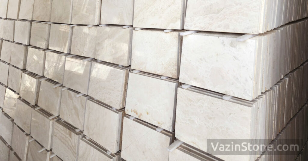 iran white travertine tile as wall veneer and facade veneer