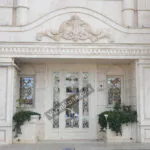 light travertine facade stone - classic frontage