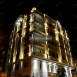 roman facade at night