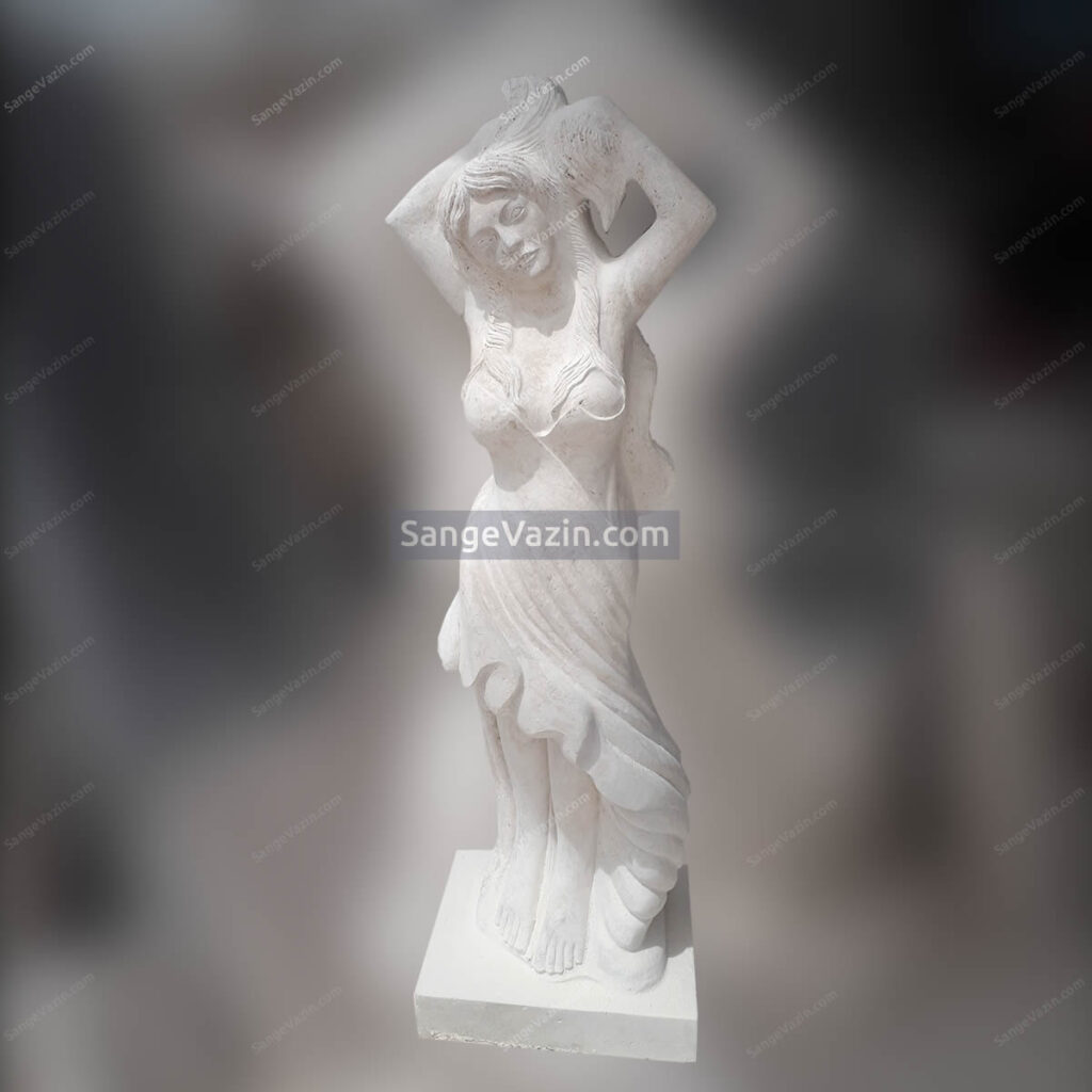 Stone sclupture of a woman with a jar