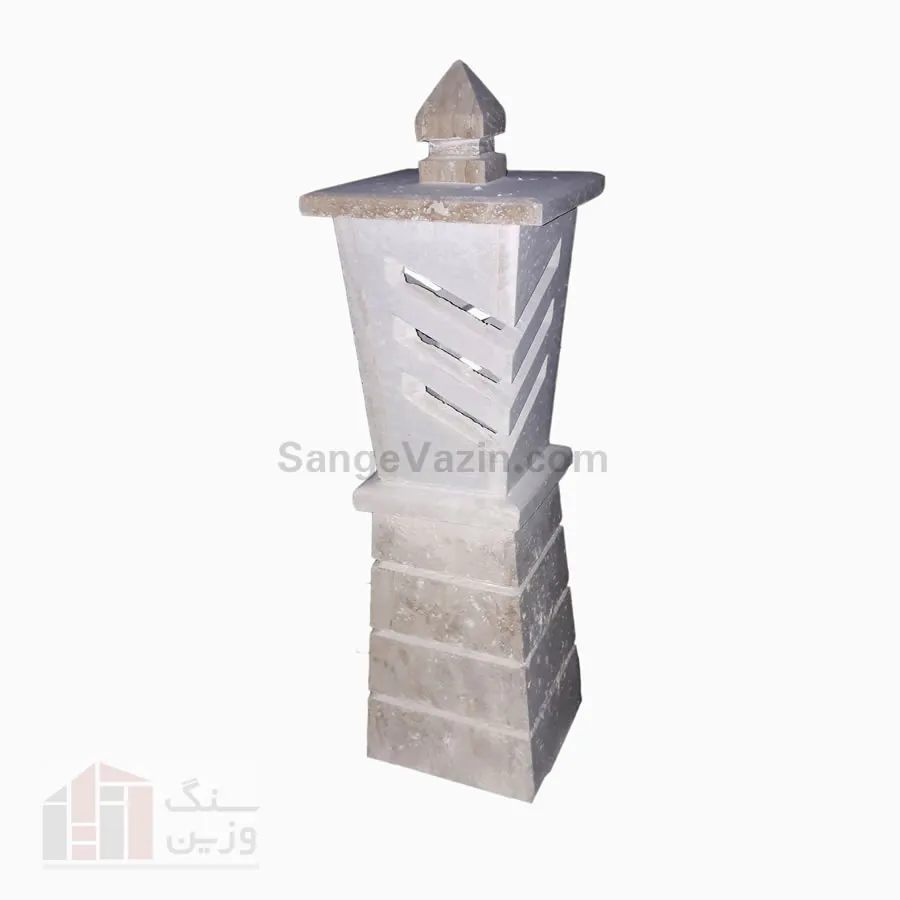stone lamp post - garden lamp