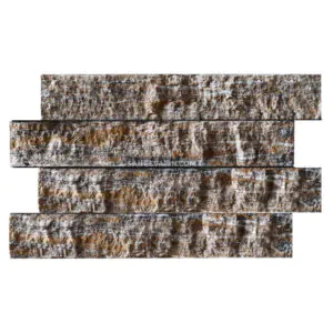 wavy brown stacked stone
