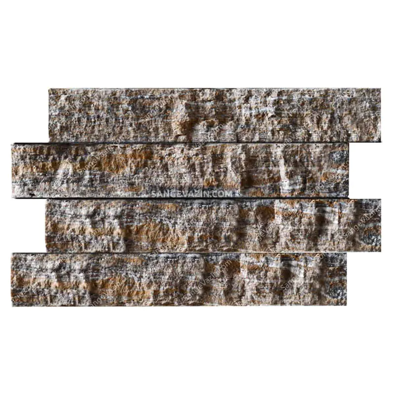 wavy brown stacked stone