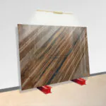 wavy brown marble slab