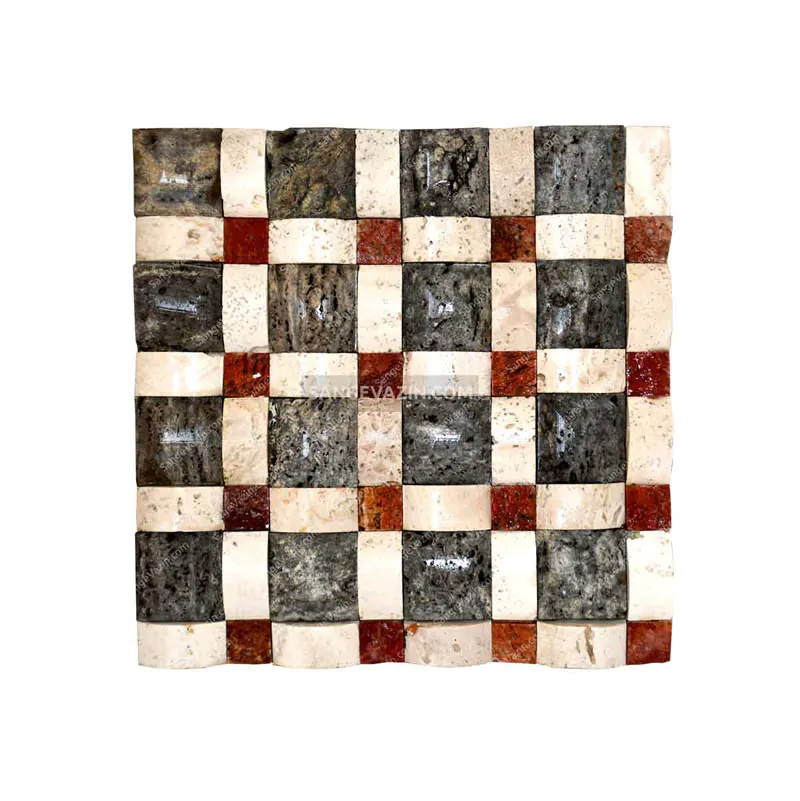 silver plaid stacked stone