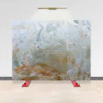 gray brown onyx marble stone slab
