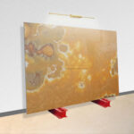 orange stone slab - onyx marble