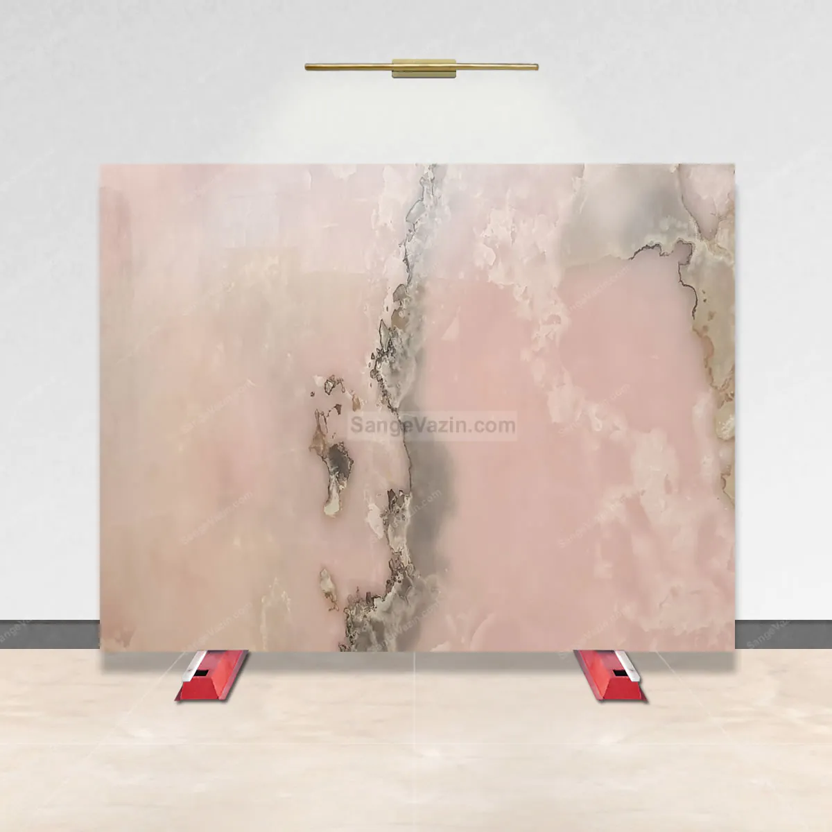 pink stone slab - onyx marble