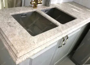 cream white kitchen countertop