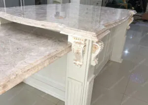 white kitchen countertop