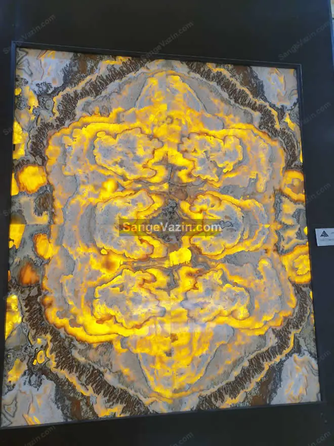Fiery marble