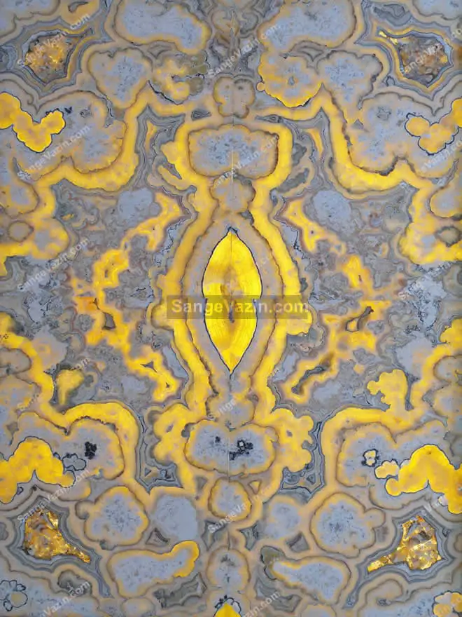 Fiery marble