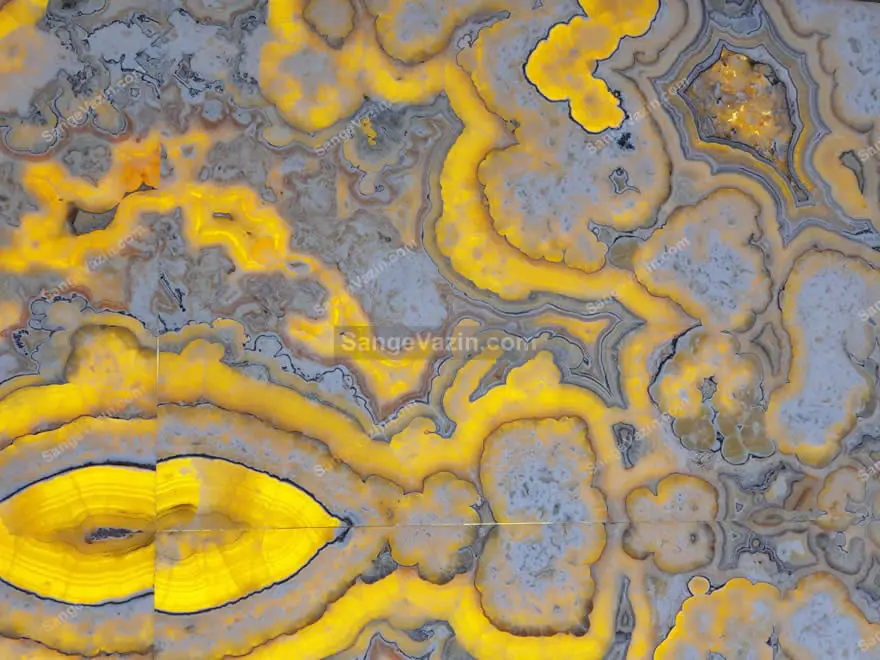 Fiery marble
