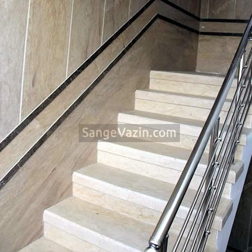 white marble stair wall stone