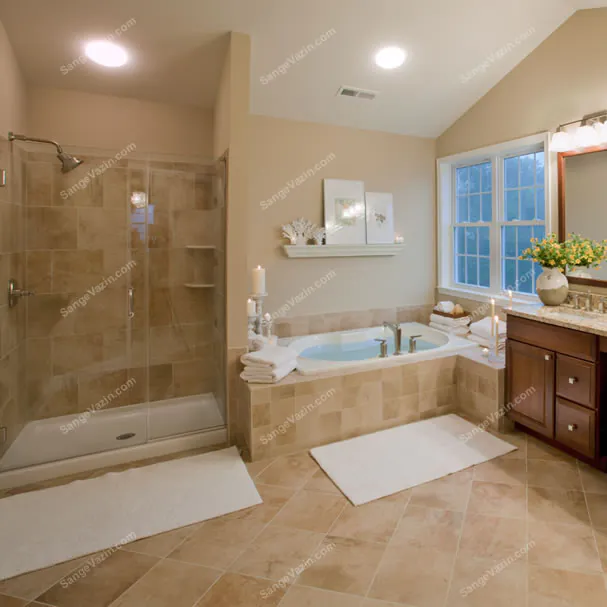 bathroom stone tile