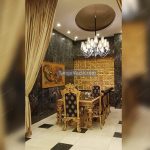 interior black and cream wall stone