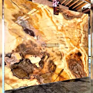 orange onyx stone slab