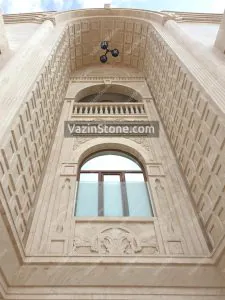 frontage building stone with travertine