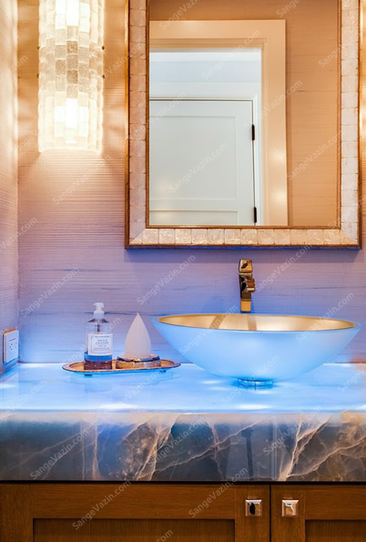 blue onyx bathroom washbasin