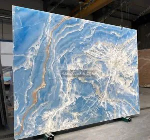 blue onyx slab
