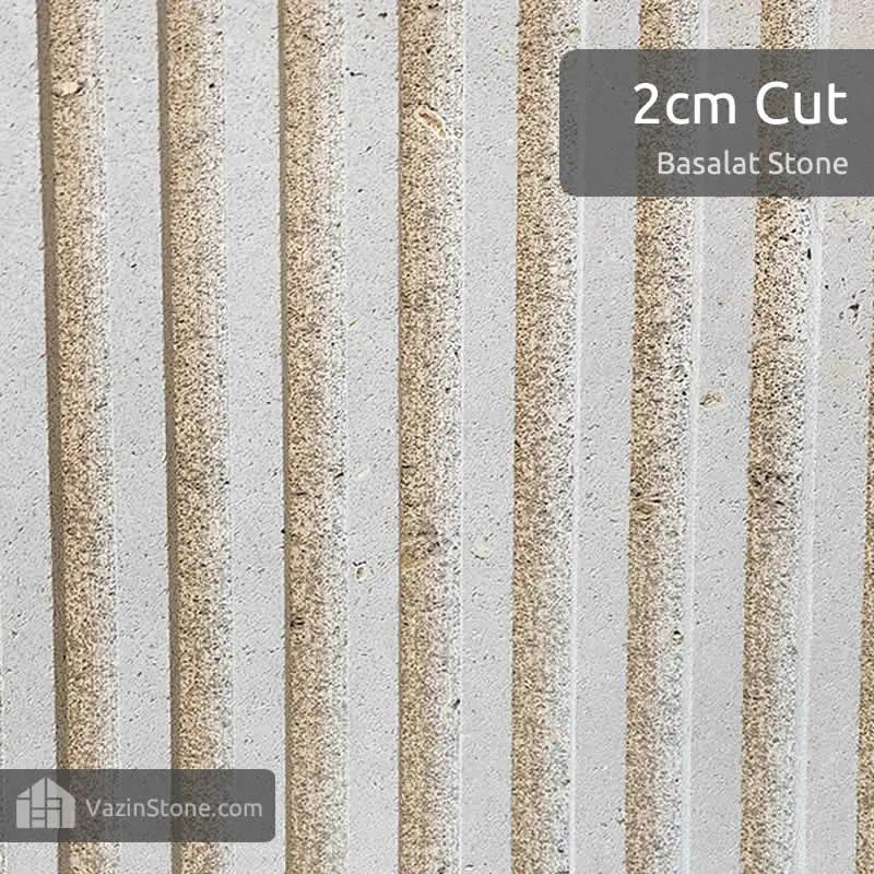 2 cm cut finish of basalt stone