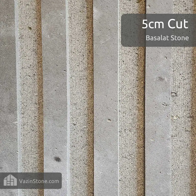 5 cm cut finish of basalt stone